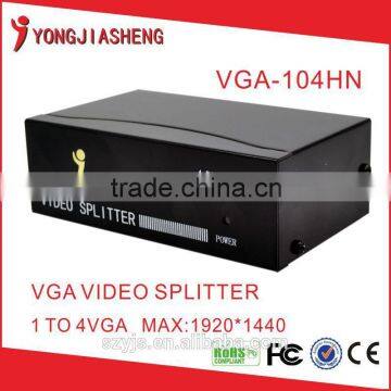 High definition 250MHz 1 to 4 bnc video splitter
