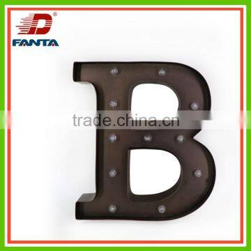 Hot sell metal crafts- letters with LED light for wall decor