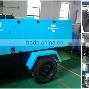 mobile portable Diesel Rotary Screw Air Compressor for mining