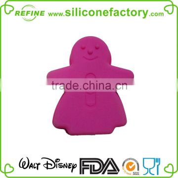 2015 hot selling Christmas related snowman shaped silicone cake molds