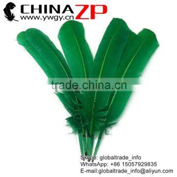 CHINAZP Factory Exporting Wonderful Cheap Dyed Kelly Green Solid Color Turkey Feathers for Sale