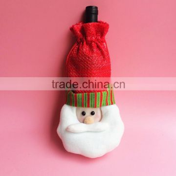 2016 New Hot Xmas Christmas Santa Snowman Wine Bottle Gift Bag China Wholesale