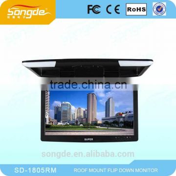 18.5 inch Roof Mounted Flip Down Car Bus LCD Monitor