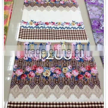 100% cotton fabric wholesale for bed sheets with pigment printed 100% cotton bedding fabric flower printed fabric
