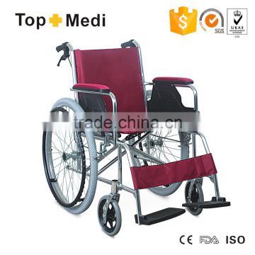TOPMEDI lightweight self-propelled wheelchair with pneumatic tyre