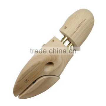 Luxury quality firm beech wood type double tube long lasting shoe tree in custom package