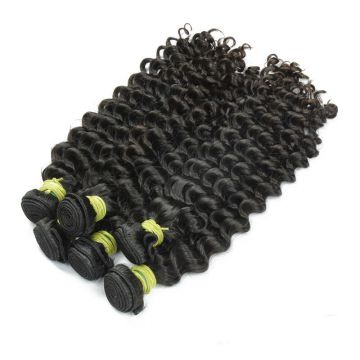 KHH wholesale full cuticles deep wave RAW brazilian human hair weave