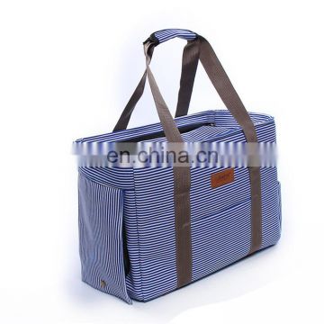 Latest blue color dog handbag carrier carry bag canvas pet carry bag