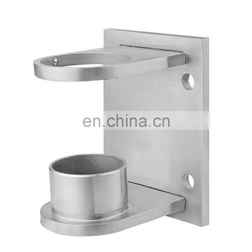 High Quality Stainless Steel Flooring Mounted Round Tube Handrail Bracket Wall Mounted Pipe Flange Supporting