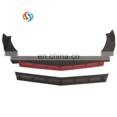 Honghang Factory supply New Style Front Lips, Gloss Black+Red Universal Front Bumper Lips For All Coupes And Sedans