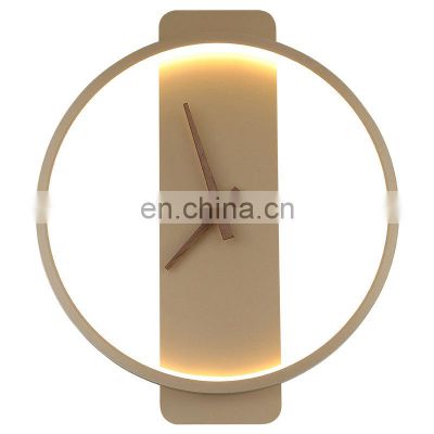 Indoor Wall Lamp Decor Clock Mounted Lights Modern Home Hotel Led Simple Wall Light
