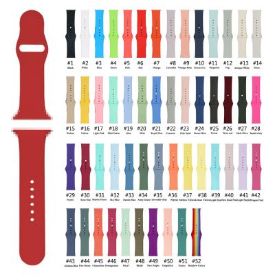 For iwatch Series 6/5/4/3/2/1 Wristband, 38mm 42mm Rubber Silicone Bracelet Sport Watch Strap Band For Apple Watch