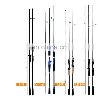 Cork fishing rod handles Fast Action 9ft IM8 2pcs Graphite Fly Fishing Rod with Rod Tube