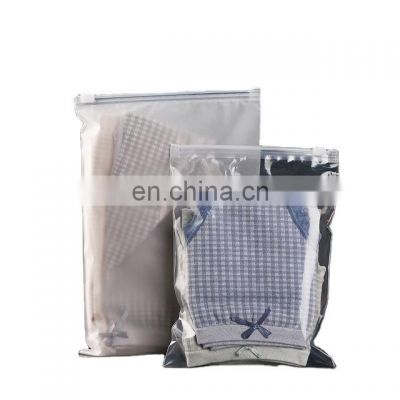 Best price custom made transparent waterproof packaging zipper Slider swimwear zip lock plastic bag