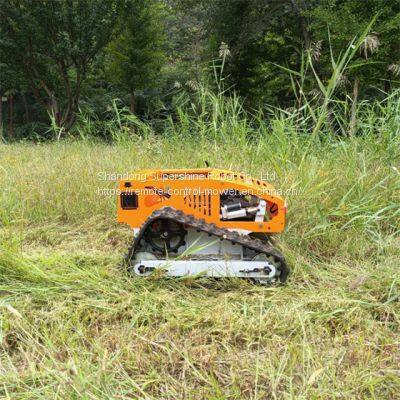 r/c lawn mower, China tracked robot mower price, remote control slope mower for sale