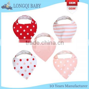 WZ-MS-1913 china factory wholesale organic cotton drool baby bibs bandana