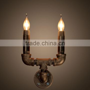 iron wall lamp vintage candle double light for home lighting