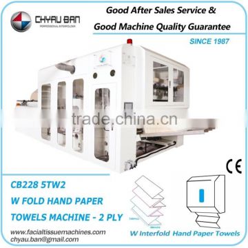 Automatic W Folding Towel Hand Paper Embossing Machine