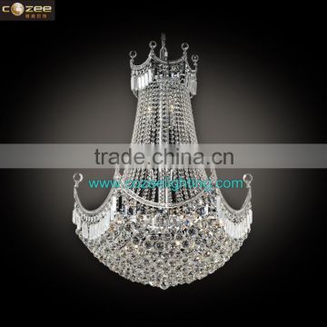 K9 Crystal Chandeliers Lighting Pendant Hanging Lamps Light Fixture Gold/ Chrome CZ6501C/750
