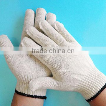 bleached white cotton gloves