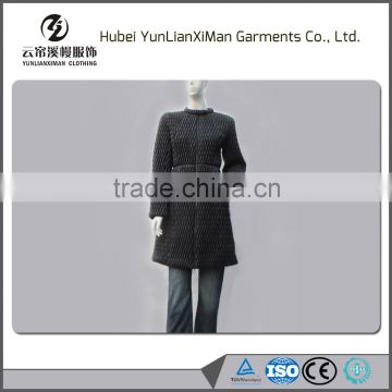 2015 Korean Style black Cotton Long Coat Xj15502