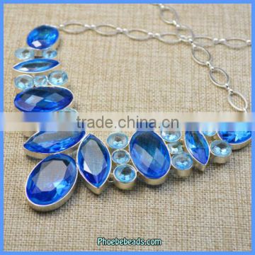 Wholesale High Quality Royal Color Luxury Big Crystal Necklaces SGN-P017B