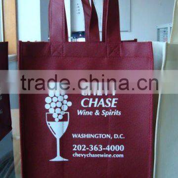 Customized non woven wine bottle bag