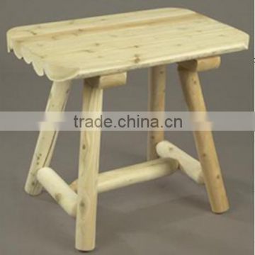 Rustic style Natural wooden Unfinished End Table