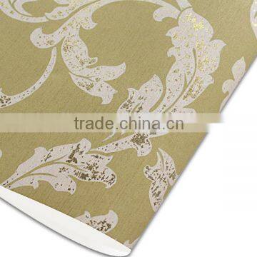 Pretty gold leaf foil vinyl wallpaper