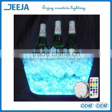 Remote Controlled LED Ice Bucket Light Base For Bar