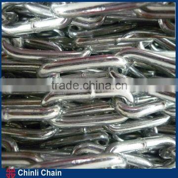 Q235 Galvanized Long Link Chain, Ordinary Mild Steel Zinc Plated Link Chain,Normal Zinc Plated welded Point