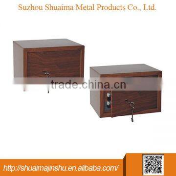 High Quality Modern Newest Wood Grain Style key lock Safe Box                        
                                                                                Supplier's Choice