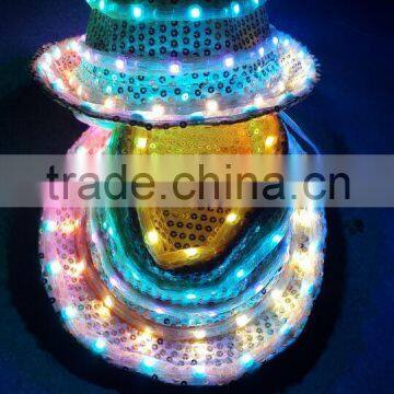 Remote Control LED Light Up Cowboy Hat