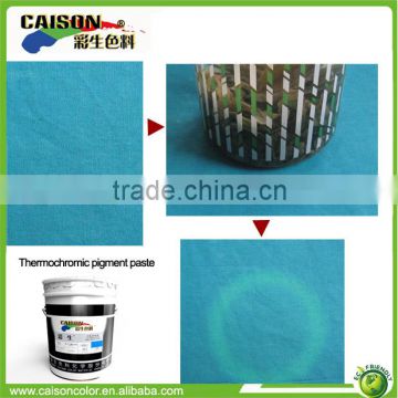 Thermochromic pasty pigment for texitile printing