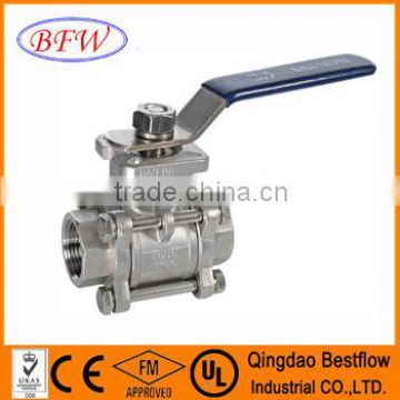3pc ball valve with actuator ISO5211