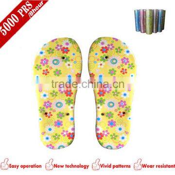 Heat printed EVA slipper transfer film