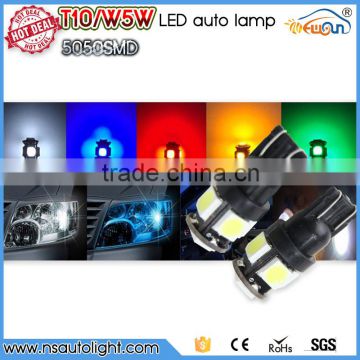 LED Car Lighting Top selller T10 5SMD 5050 Car LED Light Bulbs with Best Price and High quality