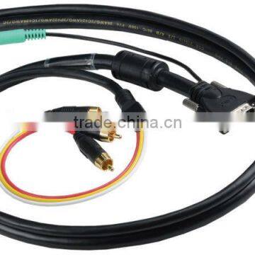 VGA and PC Audio with Triplex Audio/Video RCA combination cable