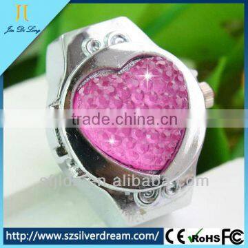 2014 Strawberry Shape Colorful Waterproof Quartz Japan Movt Ring Watch