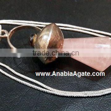 Rose Quartz Facetted Pencil Pendant With Cord : Wholesale Rose Quartz 2016 Collection For Sell
