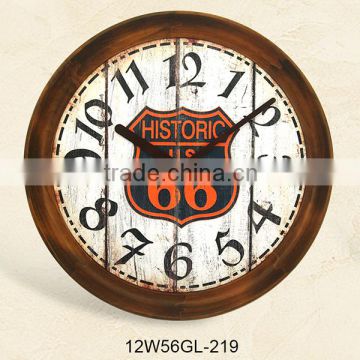 Antique wooden Wall clock,retro vintage style wood clock wall