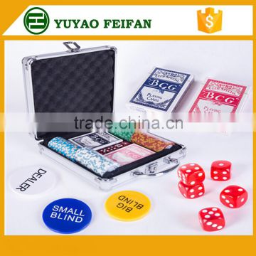 100 Pcs Poker Chip Set with Cheap Poker Chip In Aluminum Case