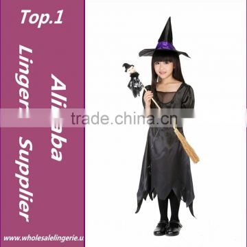 2015 Halloween costume for girl Dance Costumes for Kid Witch Suit and HAT Party Costume Halloween Chrismas Costume dress