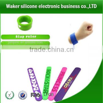 oem silicone slap bracelet wholesale/plastic bangles cheap bulk silicone slap wristband cheap item to sell