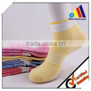 Women's color melang color semi-terry cushion Runner Socks