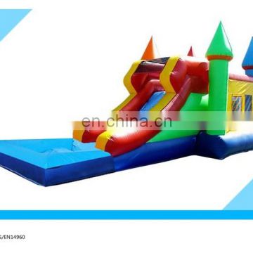 wet dry inflatable jumping castle /inflatable bouncy castle with water slide