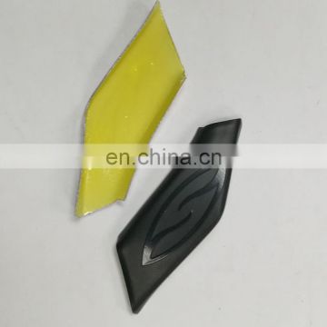 customized matt black bending leaf logo plates