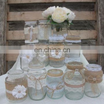 Wedding Table Decorated Glass Jars Vases For Centrepiece