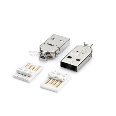 Cheaper USB2.0 A TYPE PLUG SOLDER(L17.5, selective gold 3U solder