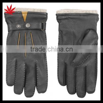 Mens fashion deer leather gloves new style 2016